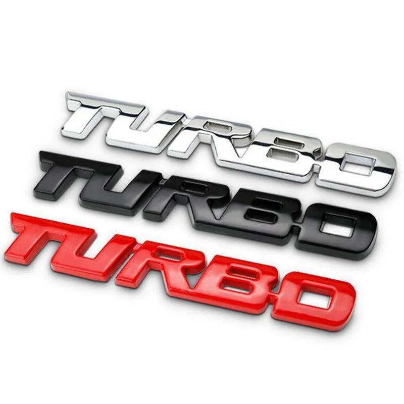 Adesivo Turbo De Metal 3d Relevo Automotivo