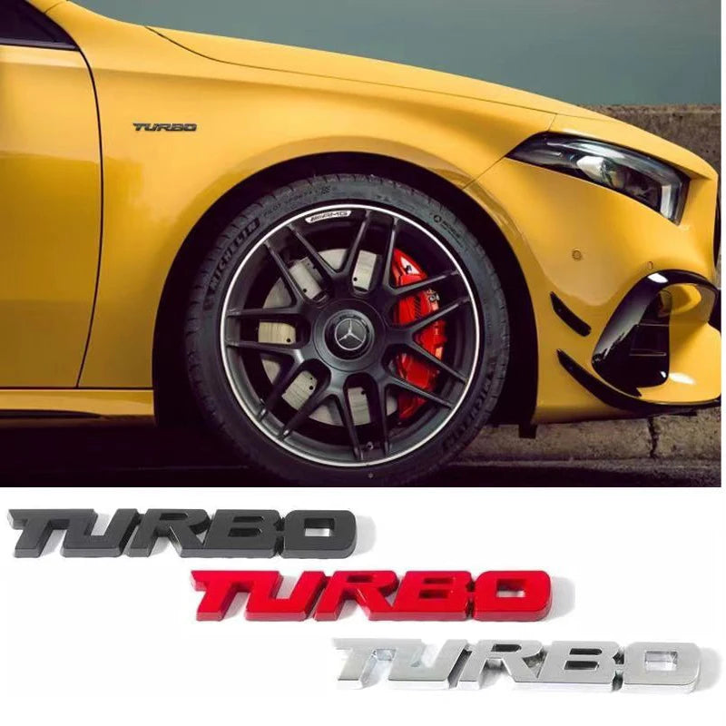 Adesivo Turbo De Metal 3d Relevo Automotivo